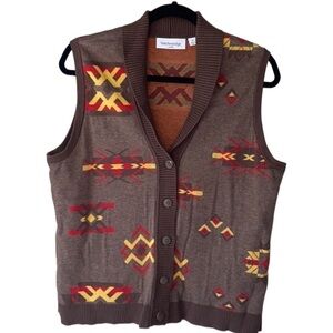 Breckenridge southwestern‎ vest soft knit petite large sweater